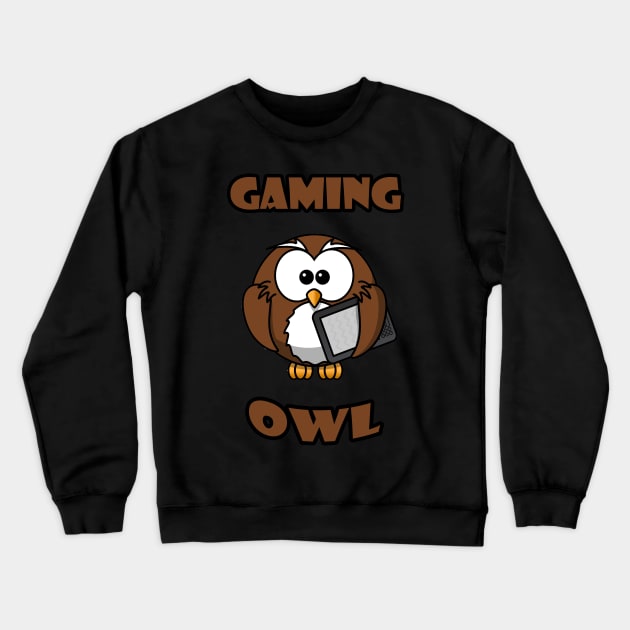 gaming owl Crewneck Sweatshirt by carismashop